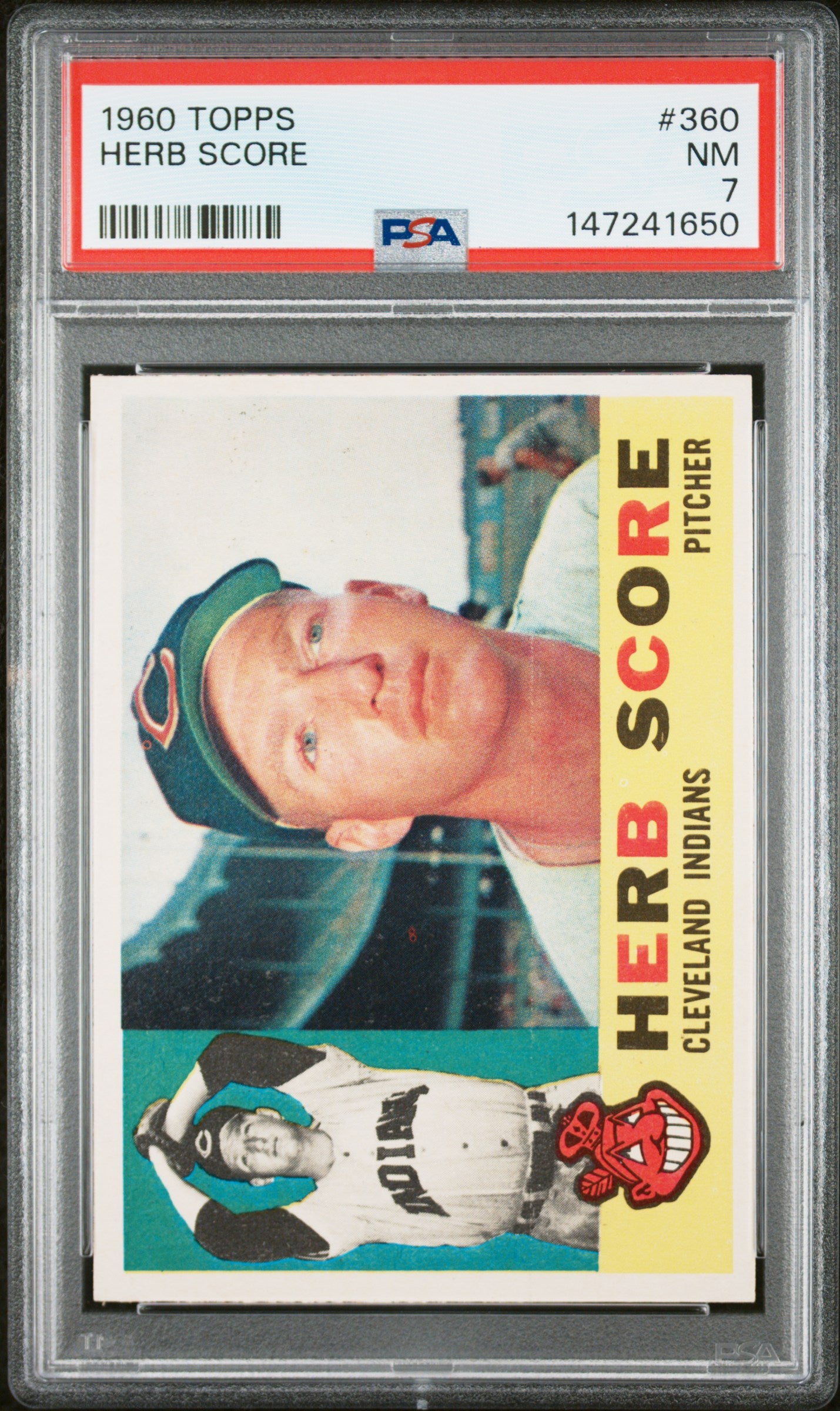 1960 Topps #360 Herb Score PSA 7 SN 147241650