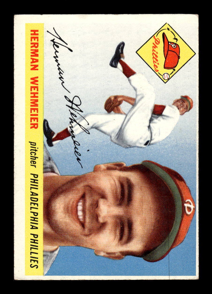 1955 Topps #29a Herman Wehmeier Philadelphia Phillies EX 10012829