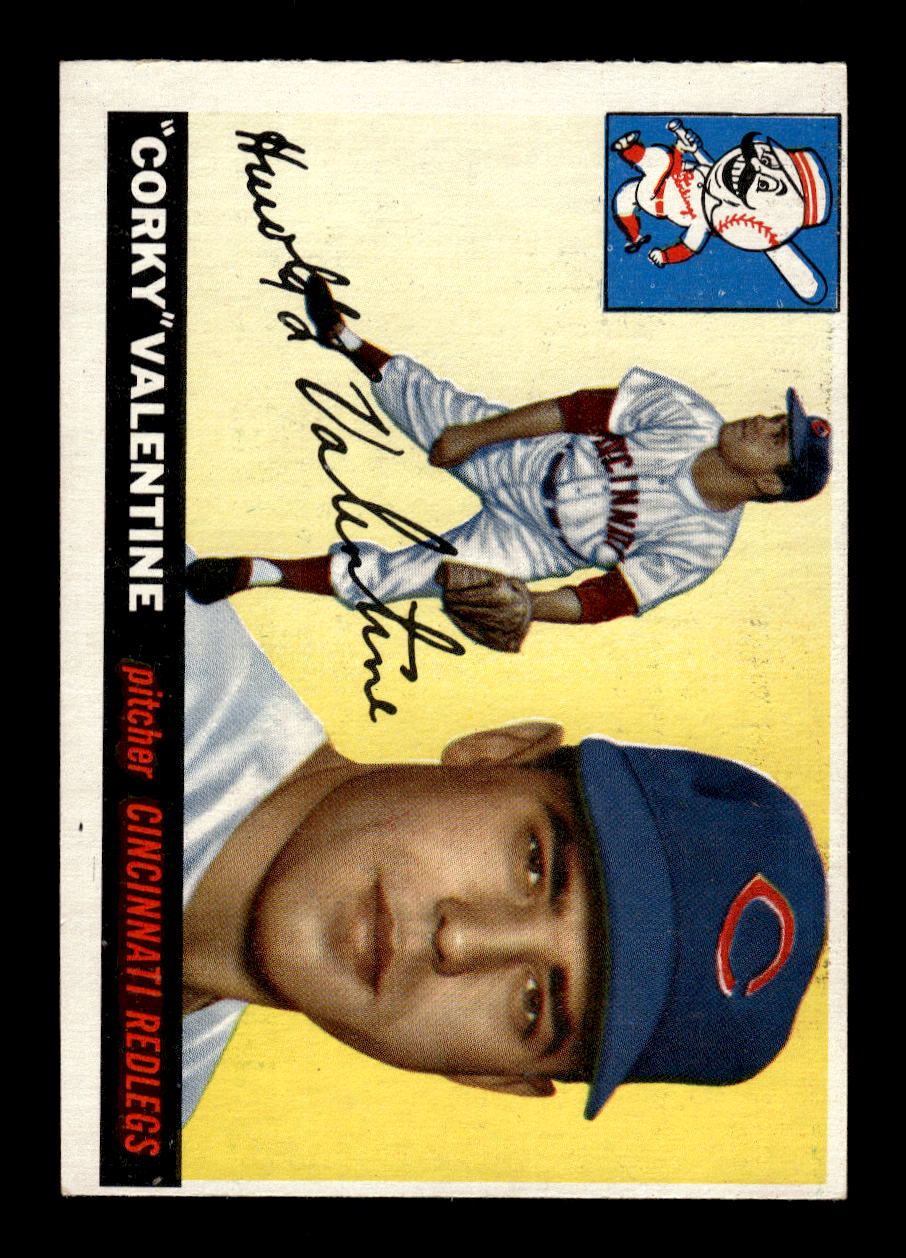 1955 Topps #44 Corky Valentine Cincinnati Redlegs EX 10012837