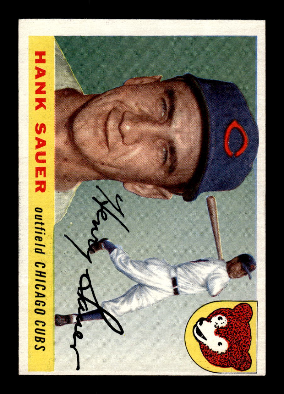 1955 Topps #45 Hank Sauer Chicago Cubs EX 10012838