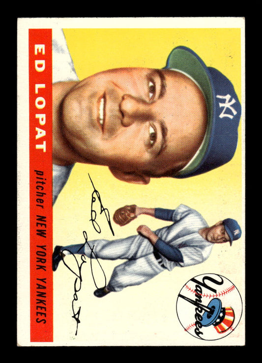 1955 Topps #109 Ed Lopat New York Yankees EX 10012872