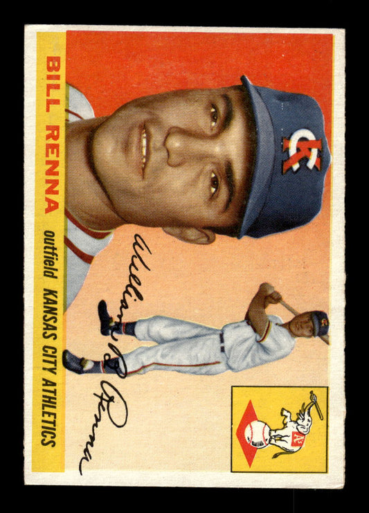 1955 Topps #121 Bill Renna Kansas City Athletics EX 10012878