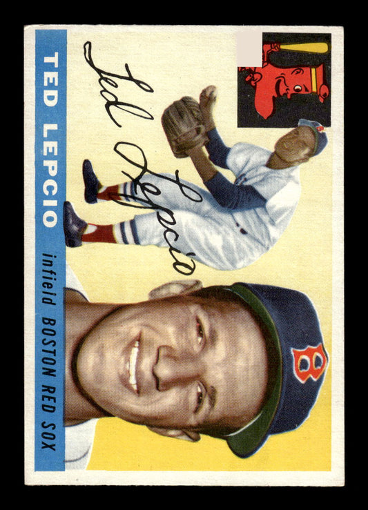 1955 Topps #128 Ted Lepcio Boston Red Sox EX 10012881
