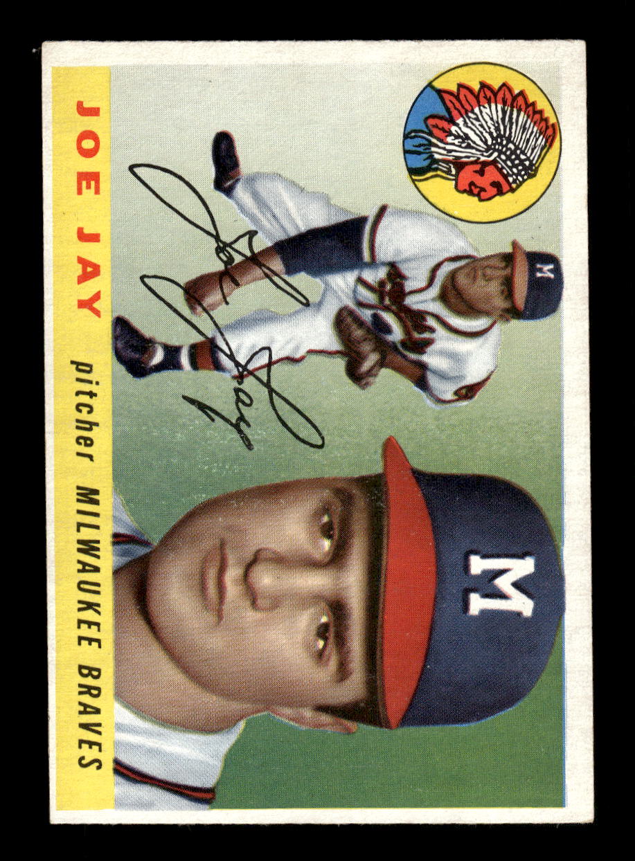 1955 Topps #134 Joe Jay Milwaukee Braves EX 10012886