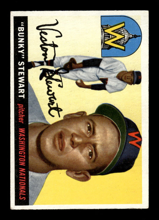 1955 Topps #136 Bunky Stewart Washington Senators EX 10012887