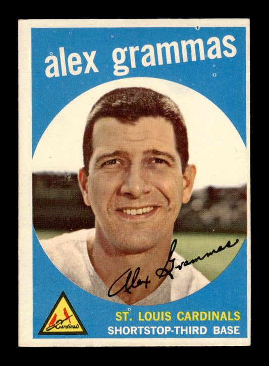 1959 Topps #6 Alex Grammas St. Louis Cardinals EXMT 10012906
