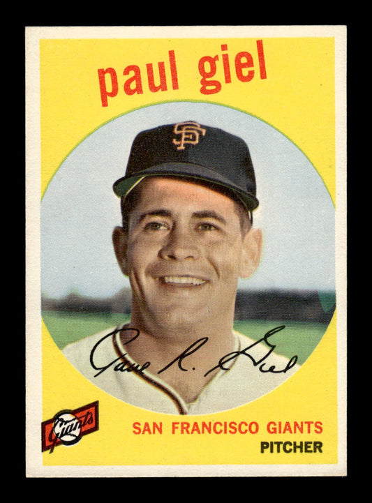 1959 Topps #9 Paul Giel San Francisco Giants EXMT 10012908