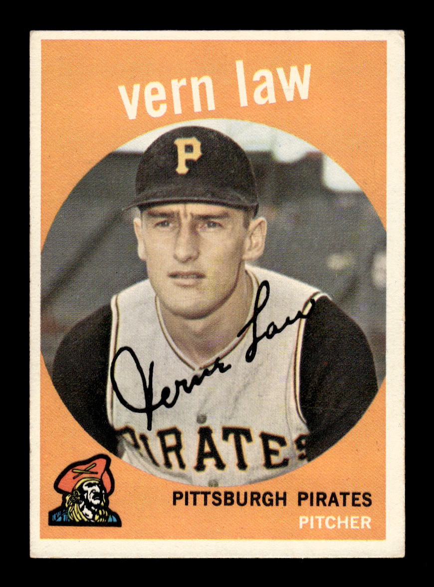 1959 Topps #12 Vern Law Pittsburgh Pirates EXMT 10012910
