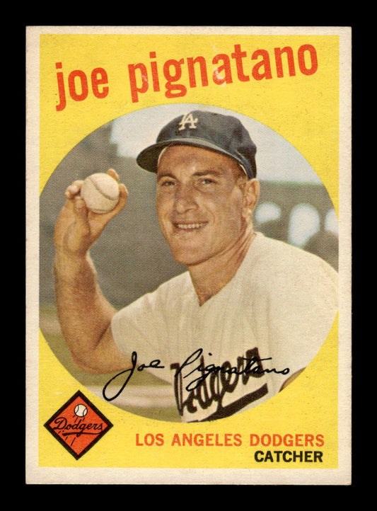 1959 Topps #16 Joe Pignatano Los Angeles Dodgers EXMT 10012912