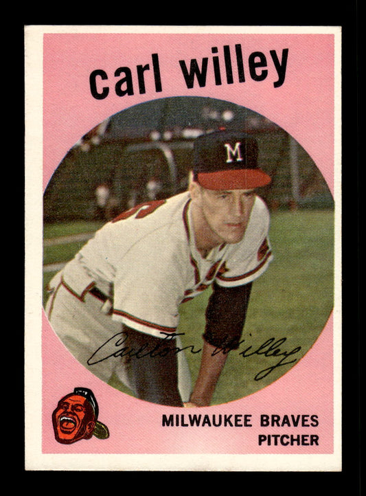 1959 Topps #95 Carl Willey Milwaukee Braves EXMT 10012941