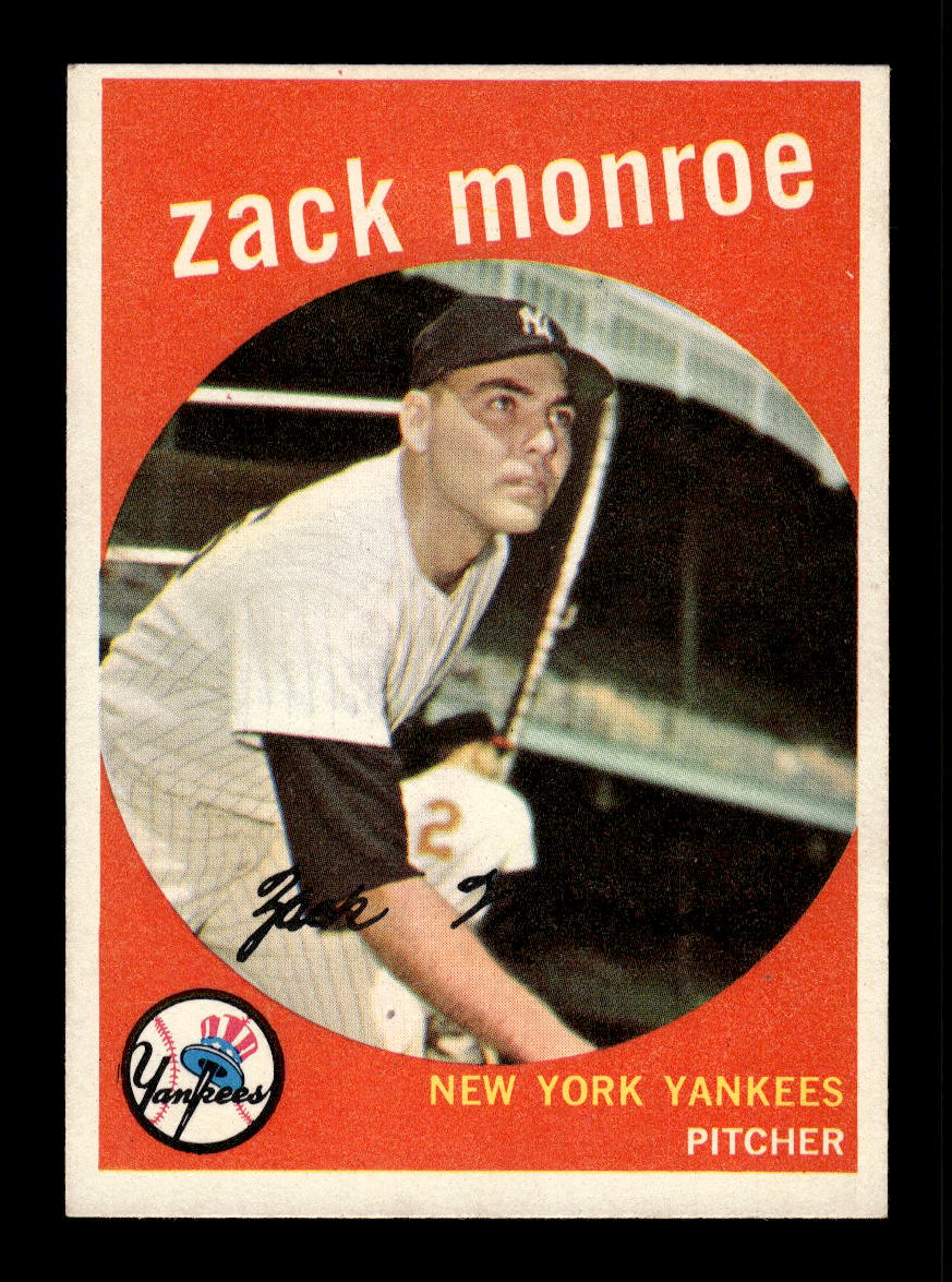 1959 Topps #108 Zack Monroe New York Yankees EXMT 10012945
