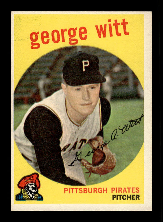 1959 Topps #110 George Witt Pittsburgh Pirates EXMT 10012946