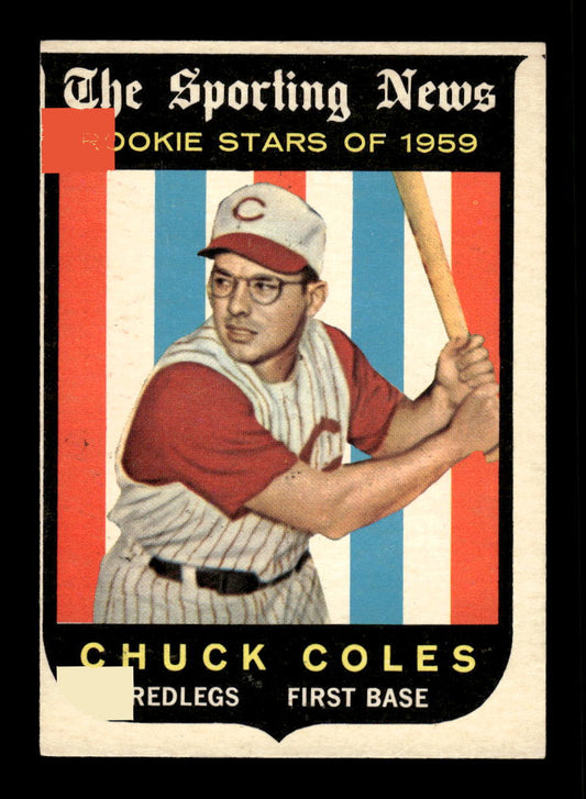 1959 Topps #120 Chuck Coles Cincinnati Redlegs EXMT 10012950
