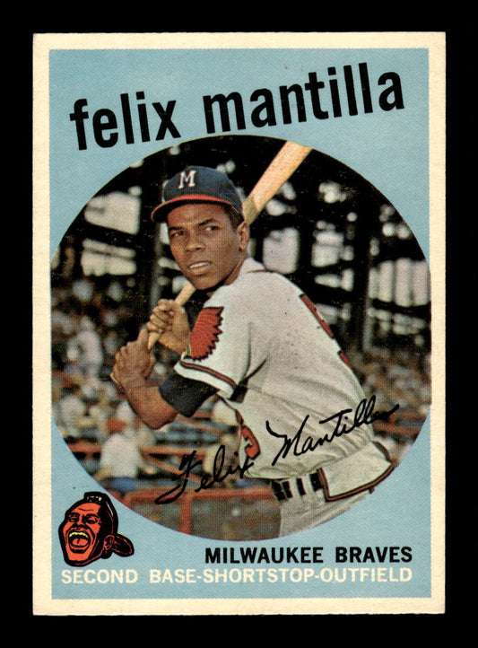 1959 Topps #157 Felix Mantilla Milwaukee Braves EXMT 10012970