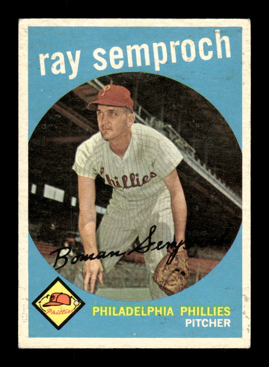 1959 Topps #197 Ray Semproch Philadelphia Phillies EXMT 10012982