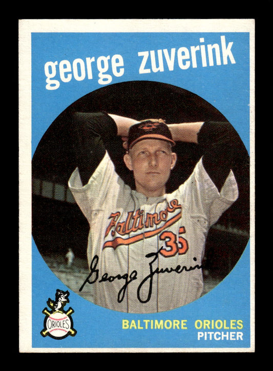 1959 Topps #219b George Zuverink Baltimore Orioles EXMT 10012986