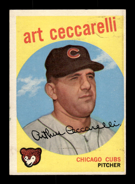 1959 Topps #226b Art Ceccarelli Chicago Cubs EXMT 10012989