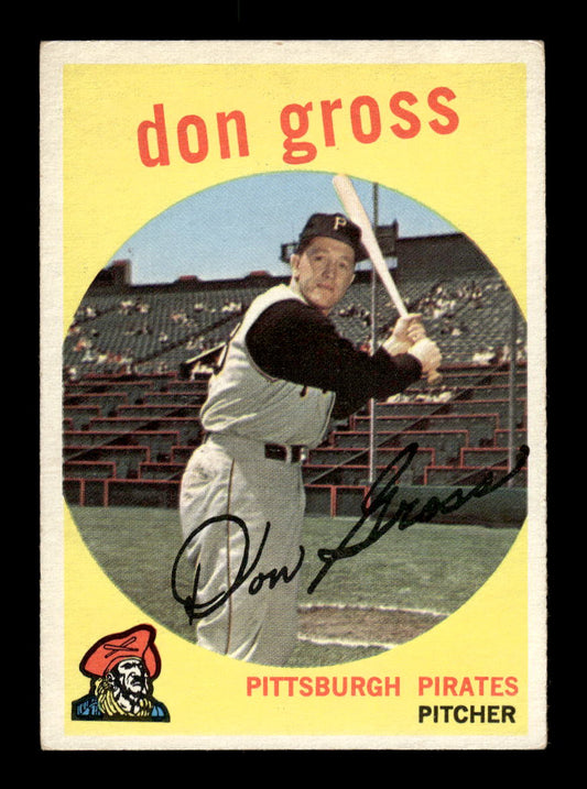 1959 Topps #228b Don Gross Pittsburgh Pirates EXMT 10012991