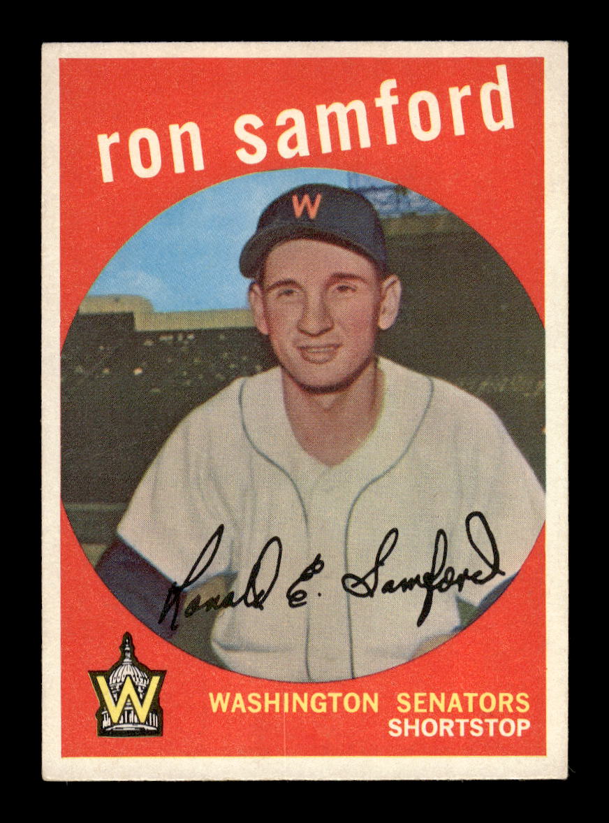 1959 Topps #242a Ron Samford Washington Senators EXMT 10012996