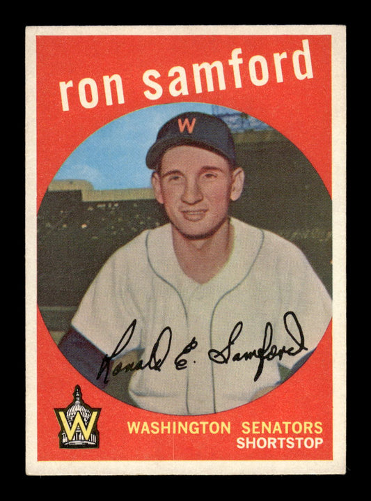 1959 Topps #242a Ron Samford Washington Senators EXMT 10012996