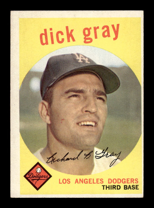 1959 Topps #244a Dick Gray Los Angeles Dodgers EXMT 10012998