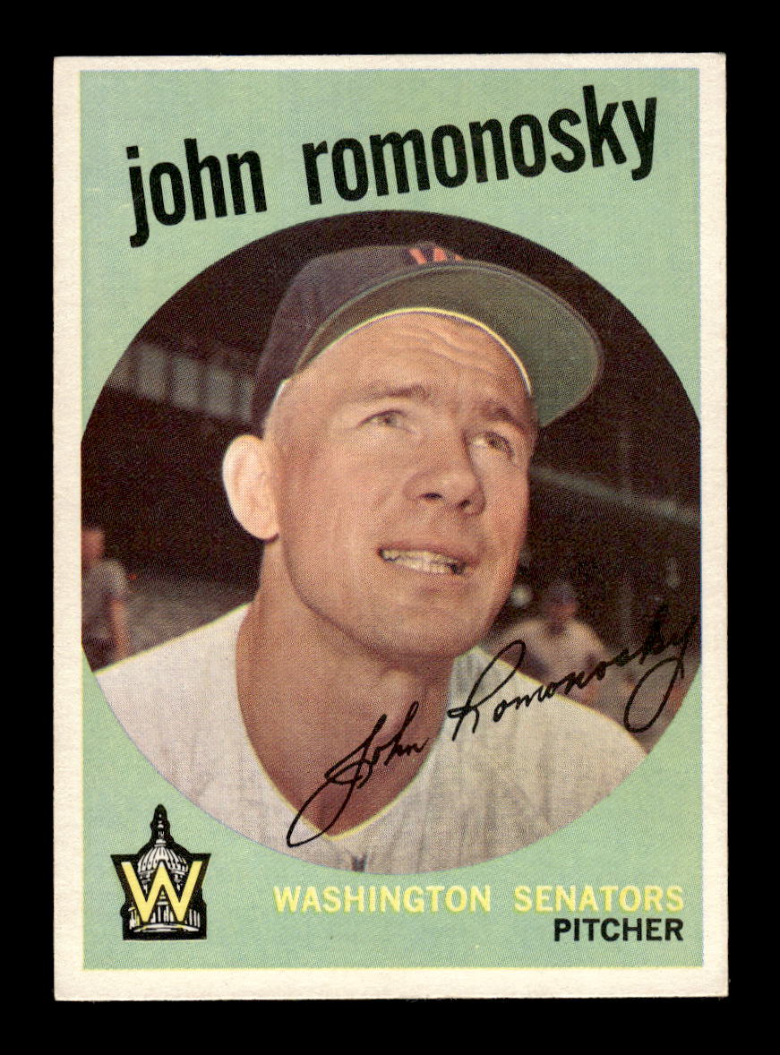 1959 Topps #267a John Romonosky Washington Senators EXMT 10013006