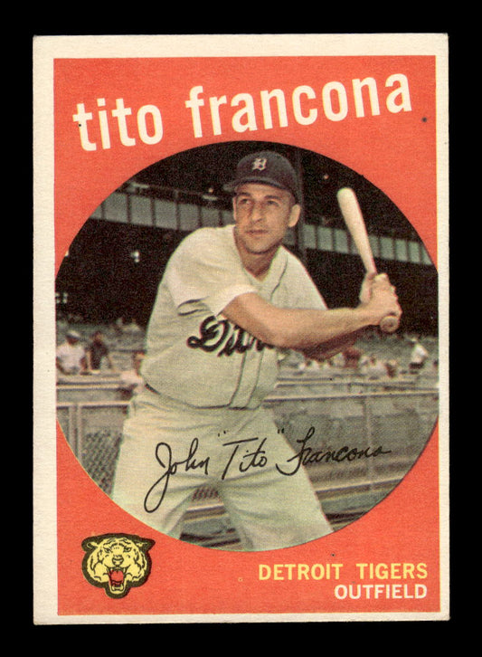 1959 Topps #268a Tito Francona Detroit Tigers EXMT 10013007