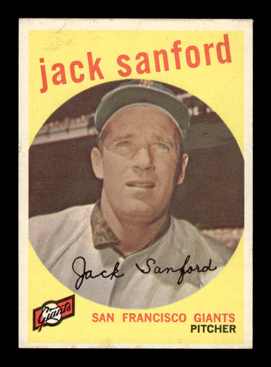 1959 Topps #275b Jack Sanford San Francisco Giants EXMT 10013008