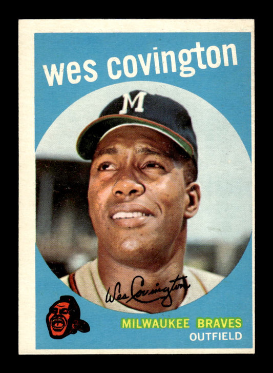 1959 Topps #290 Wes Covington Milwaukee Braves EXMT 10013012