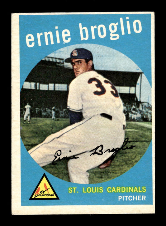 1959 Topps #296 Ernie Broglio St. Louis Cardinals EXMT 10013016