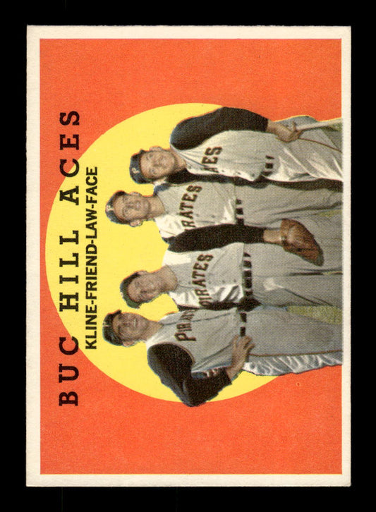1959 Topps #428 Buc Hill Aces Vern Law Roy Face Pittsburgh Pirates EXMT 10013044