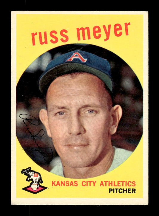 1959 Topps #482 Russ Meyer Kansas City Athletics EXMT 10013054