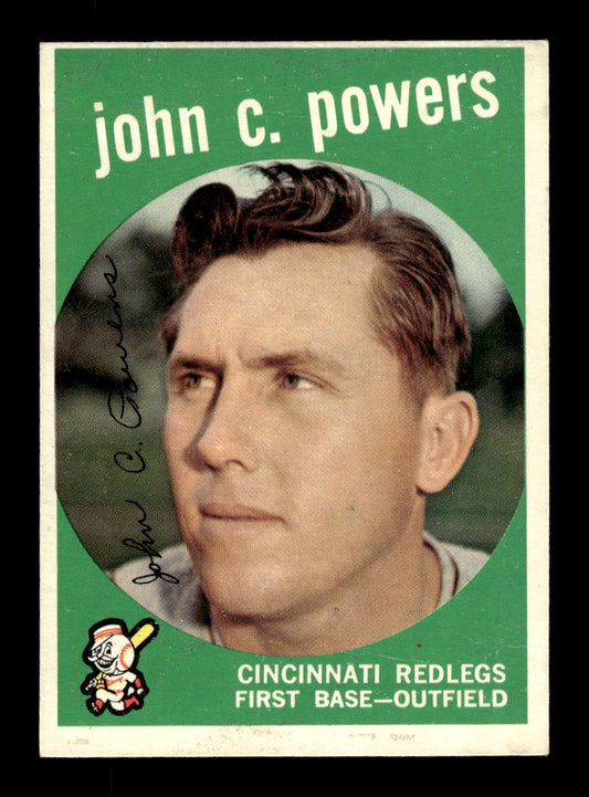 1959 Topps #489 John C. Powers Cincinnati Redlegs EXMT 10013056