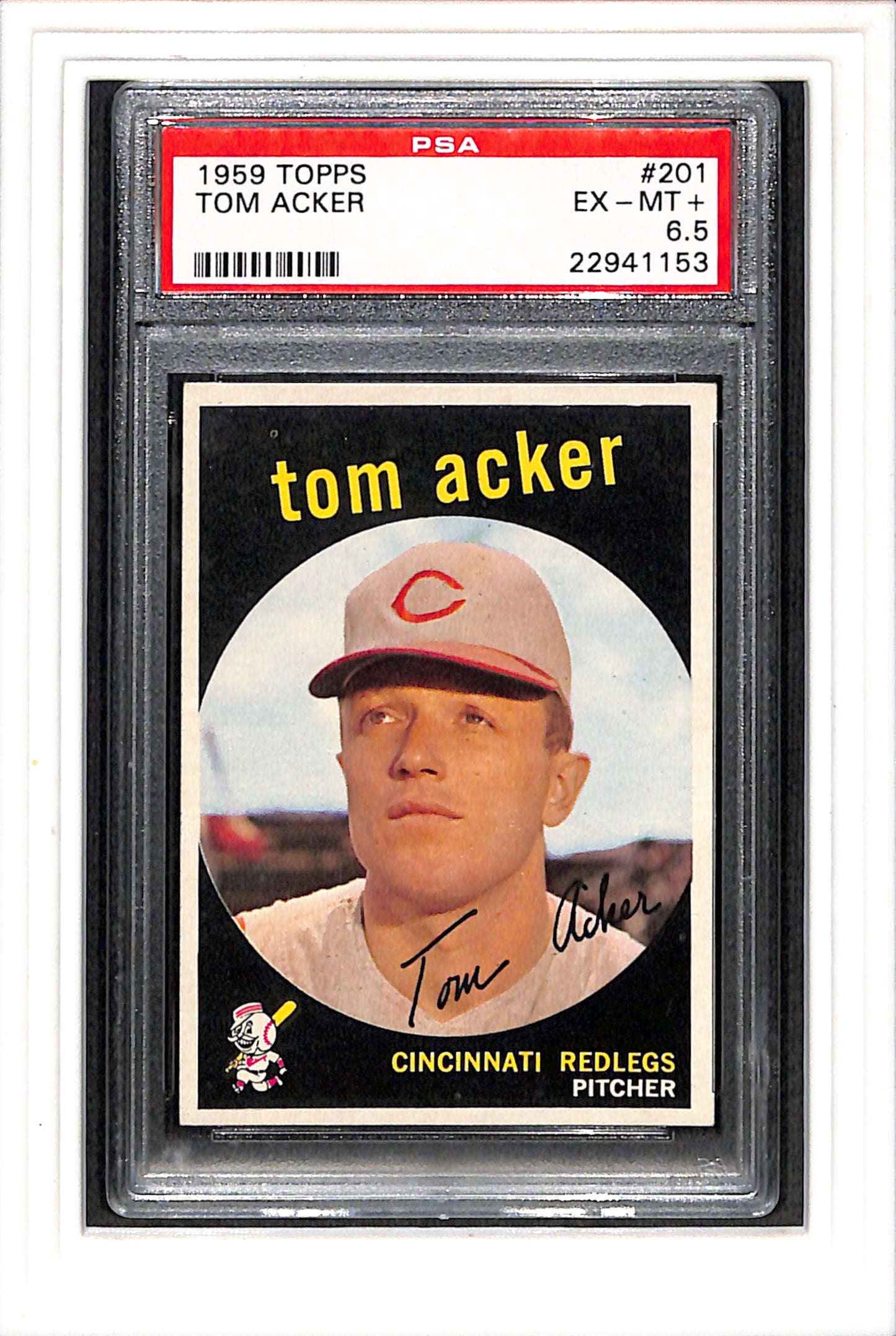 1959 Topps #201 Tom Acker PSA 6.5 SN 22941153
