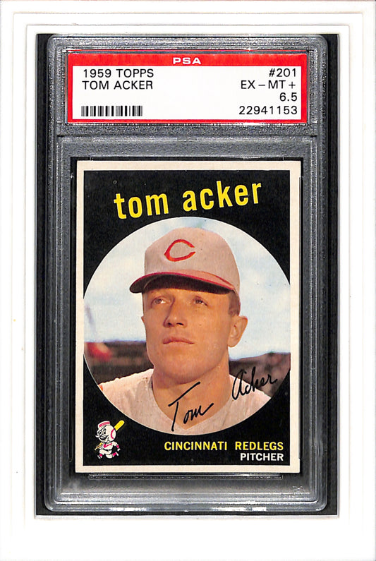 1959 Topps #201 Tom Acker PSA 6.5 SN 22941153