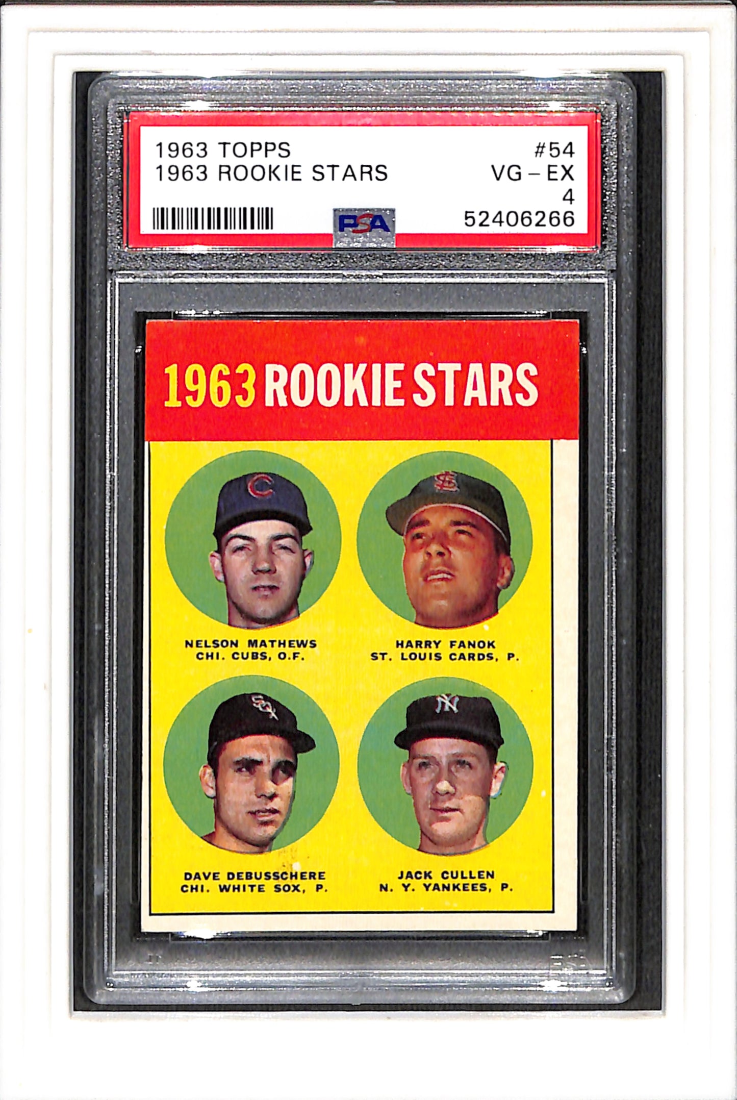 1963 Topps #54 1963 Rookie Stars PSA 4 SN 52406266