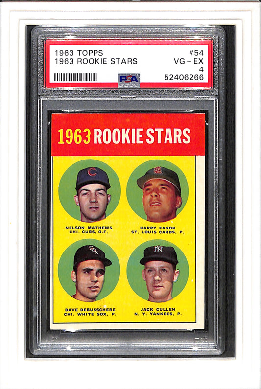 1963 Topps #54 1963 Rookie Stars PSA 4 SN 52406266