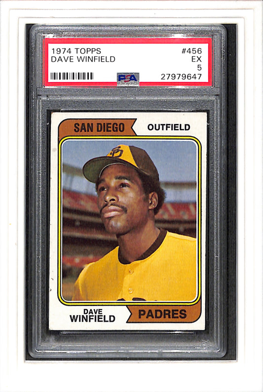 1974 Topps #456 Dave Winfield PSA 5 SN 27979647