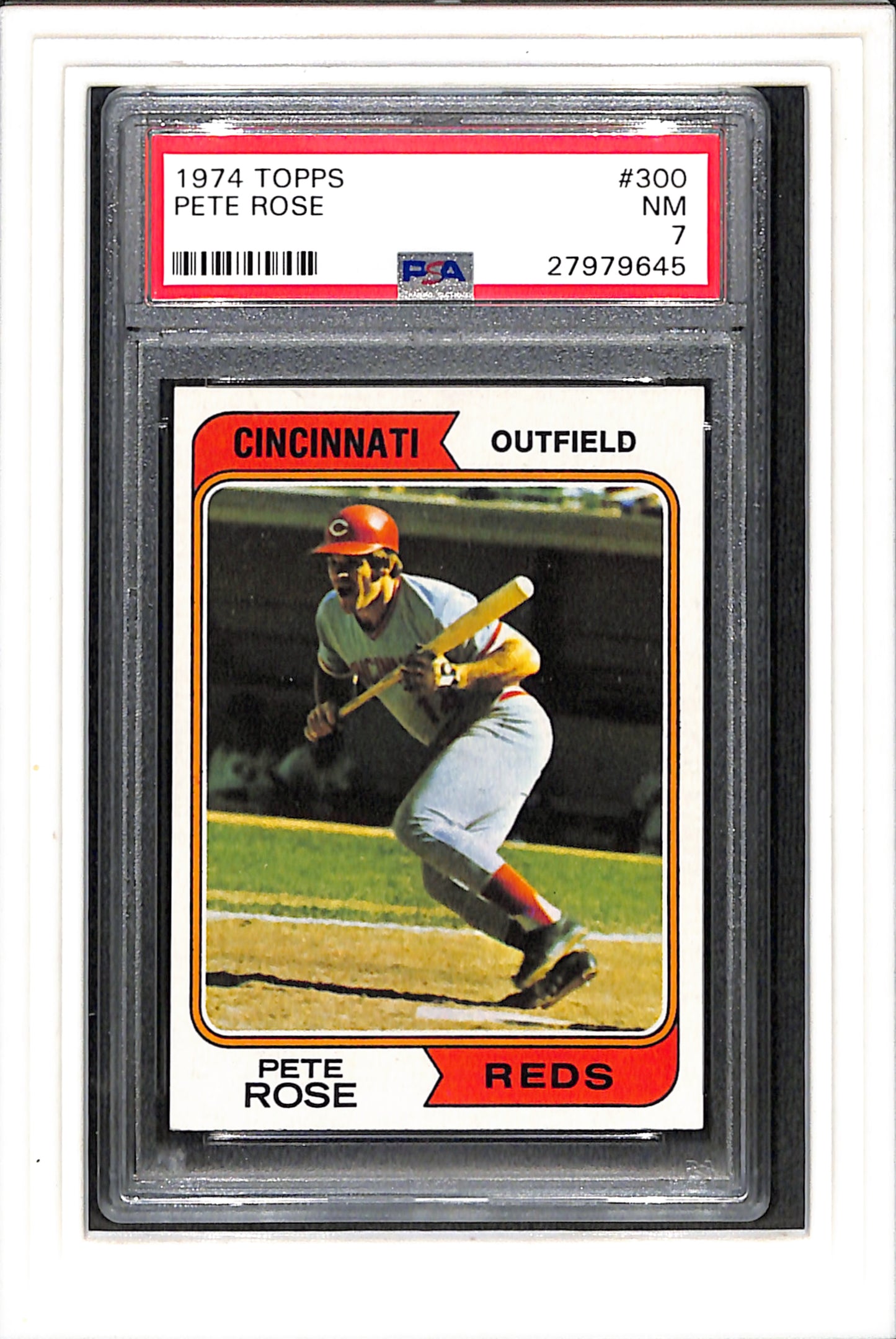 1974 Topps #300 Pete Rose PSA 7 SN 27979645