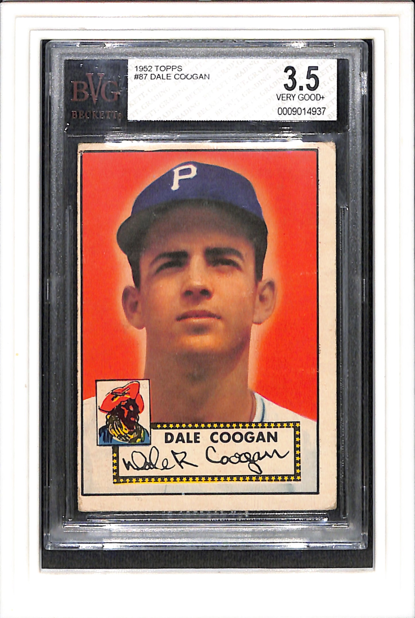 1952 Topps #87 Dale Coogan BVG 3.5 SN 0009014937