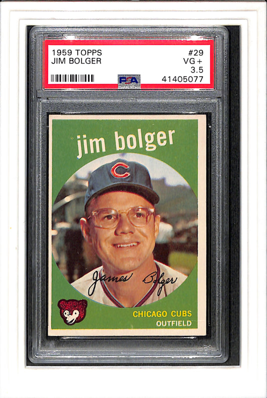 1959 Topps #29 Jim Bolger PSA 3.5 SN 41405077