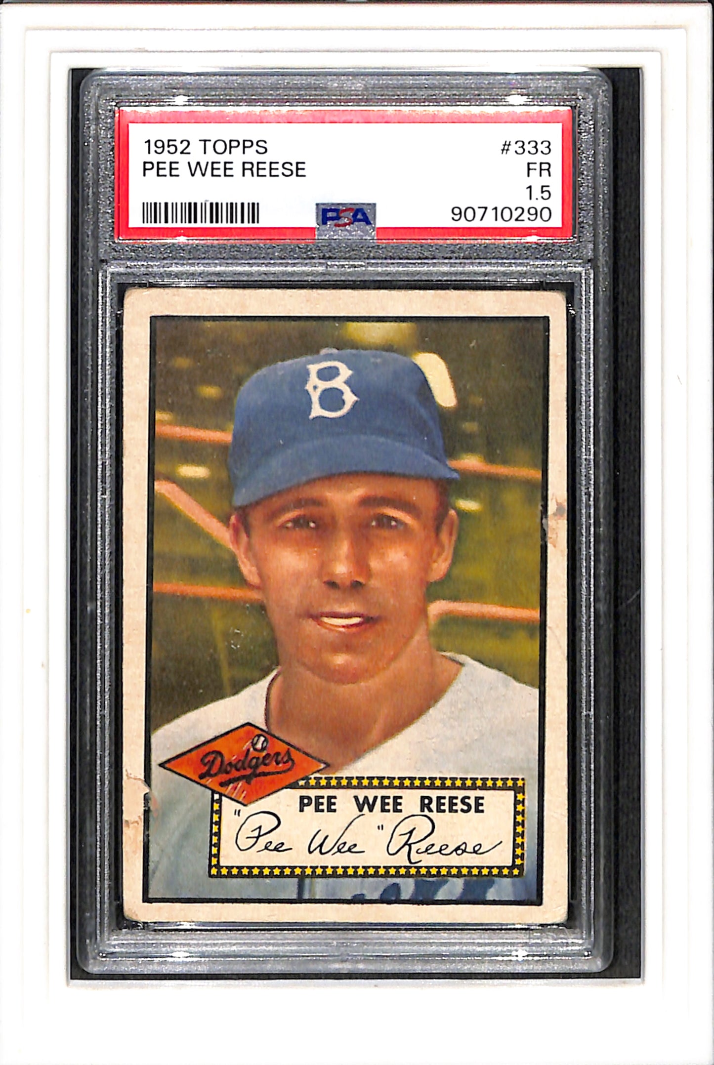 1952 Topps #333 Pee Wee Reese PSA 1.5 SN 90710290