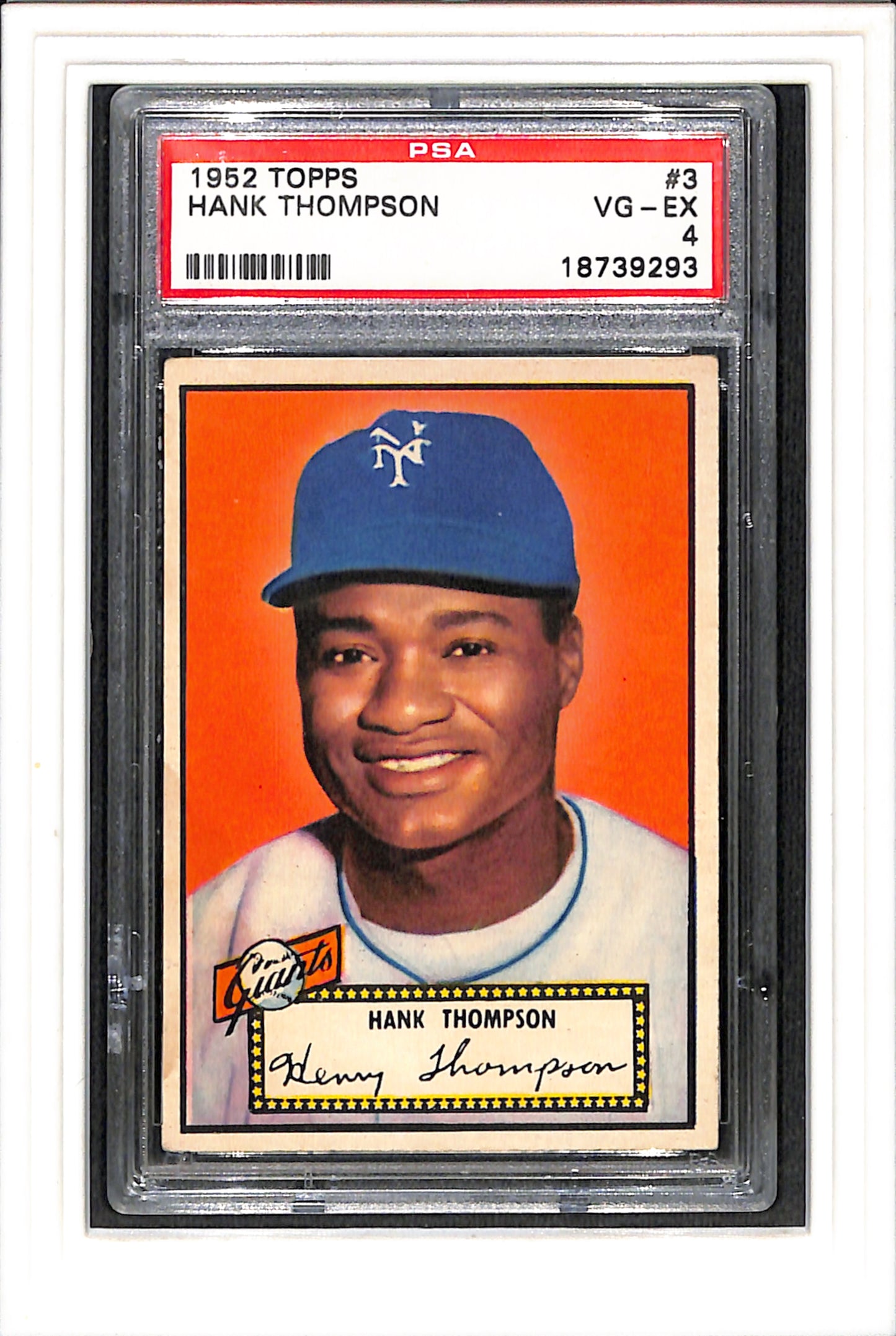 1952 Topps #3 Hank Thompson PSA 4 SN 18739293