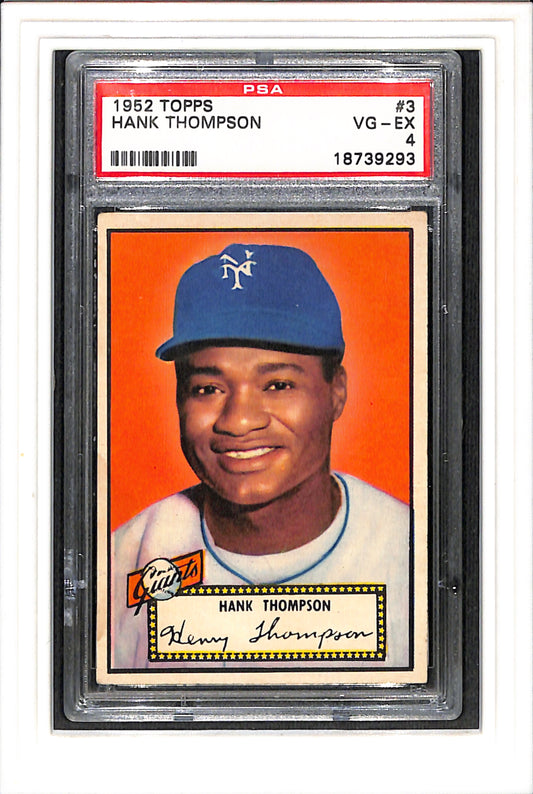 1952 Topps #3 Hank Thompson PSA 4 SN 18739293