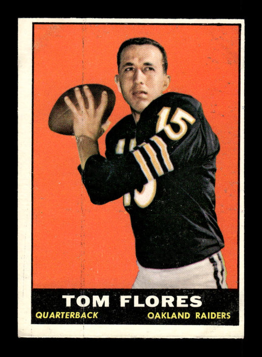 1961 Topps #186 Tom Flores Oakland Raiders EXMT 10013105