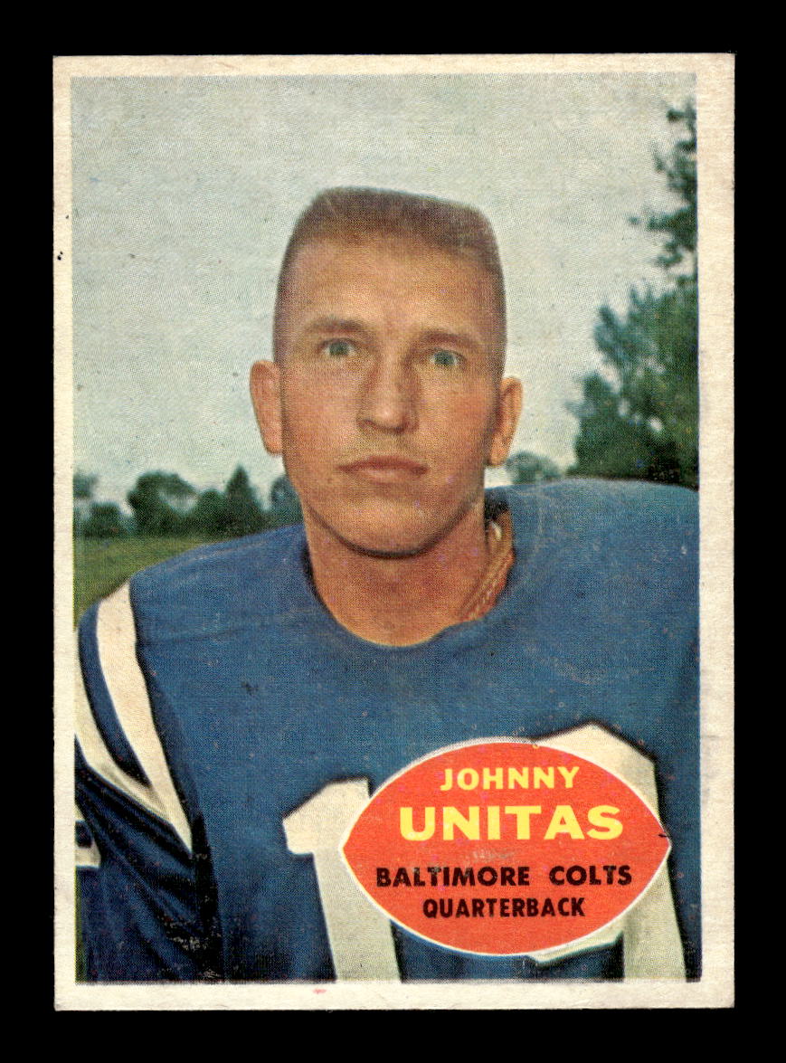 1960 Topps #1 Johnny Unitas Baltimore Colts EXMT 10013110