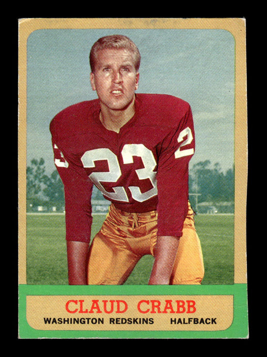1963 Topps #168 Claude Crabb Washington Redskins EX 10013111