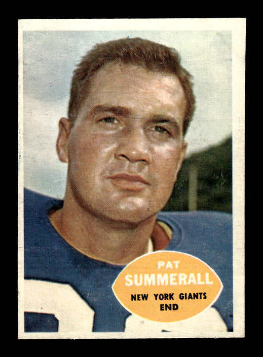 1960 Topps #77 Pat Summerall New York Giants EXMT 10013125