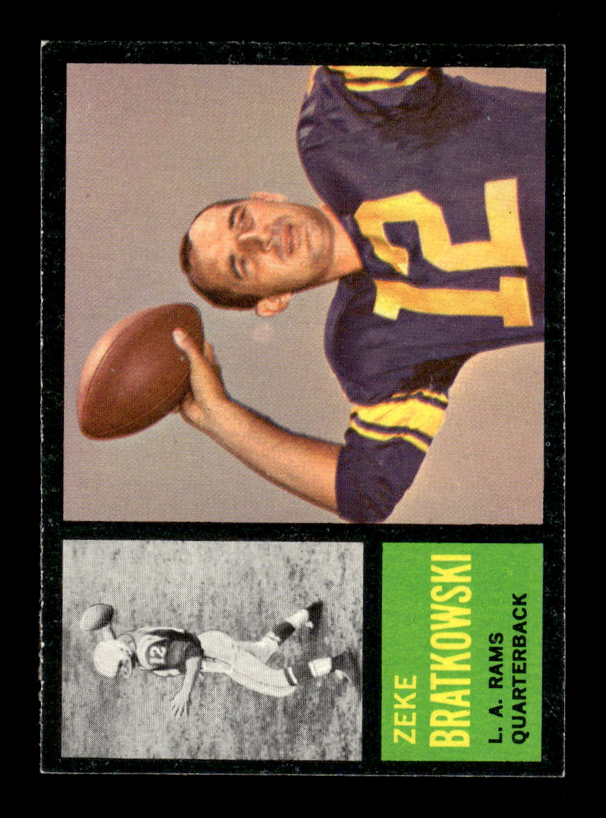 1962 Topps #77 Zeke Bratkowski Los Angeles Rams EXMT 10013129