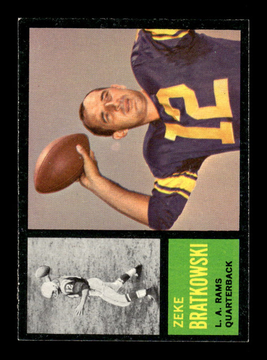 1962 Topps #77 Zeke Bratkowski Los Angeles Rams EXMT 10013129